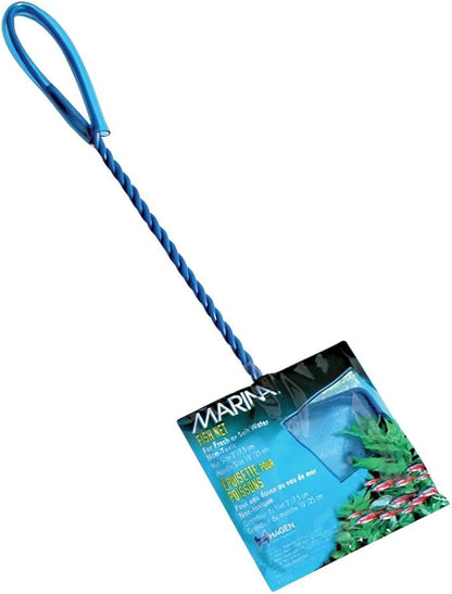 Marina Blue Fine Nylon Net with Handle, Aquarium Maintenance Tool, Blue