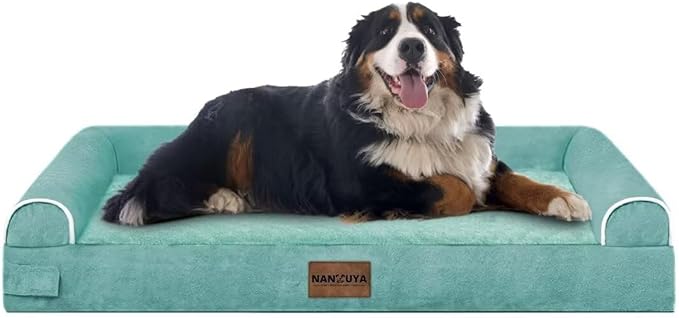 Large Dog Bed Orthopedic Washable: Jumbo Dog Bed Bolster Extra Large Dogs Egg Crate Foam Sofa Couch Waterproof Removable Cover