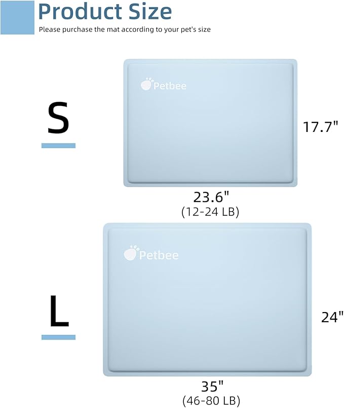 Cooling Mat for Dogs (12-24 LB), 23.6"*17.7"