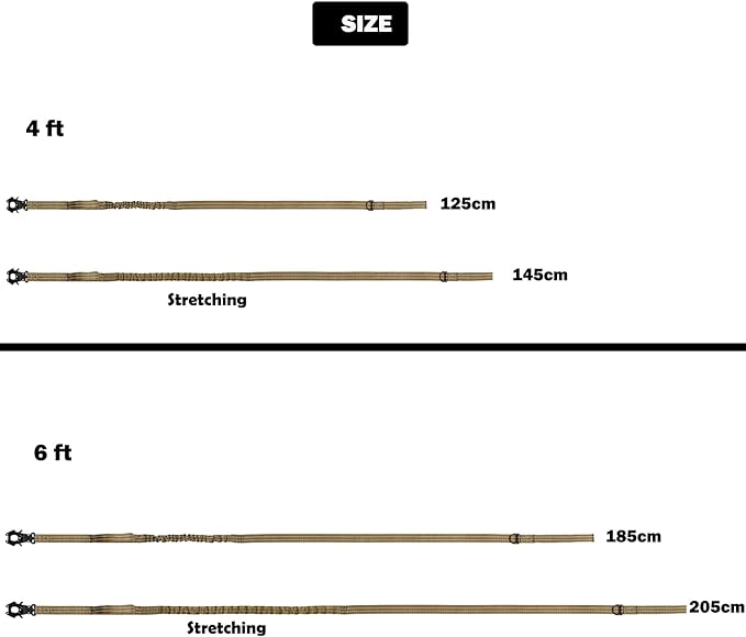 ICEFANG Tactical Dog Leash K9 Training 2 Control 6 FT)