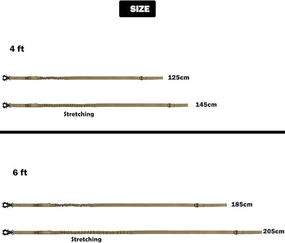 ICEFANG Tactical Dog Leash K9 Training 2 Control (6ft,Reflective Black)