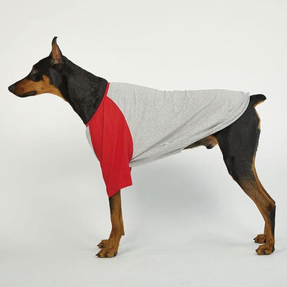 Dog Shirt for Small and Large Dogs Raglan Cotton T-Shirts Soft Breathable Dog Shirts pet Clothes Gray Series (4X-Large