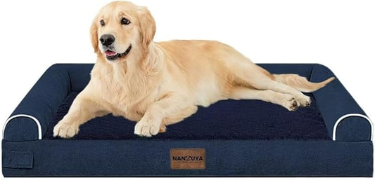 Large Dog Bed Orthopedic Washable: Beds Bolster XL Bed Big XLarge Dogs Memory Foam Sofa Couch Waterproof Removable Cover