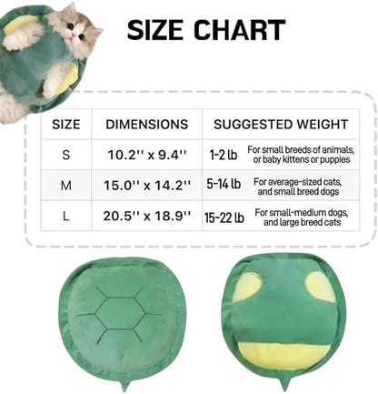 Cute Cat Costumes Turtle Shell Kawaii Kitten Clothes Dog Puppy Vest Pet Apparel (Medium,Turtle Shell)