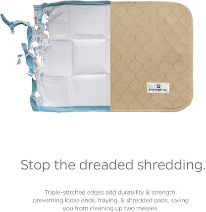 Pet Parents Washable Round Whelping Pads (2pack) of 36" Circle Premium Pee Pads for Dogs -1 Tan 1 Grey