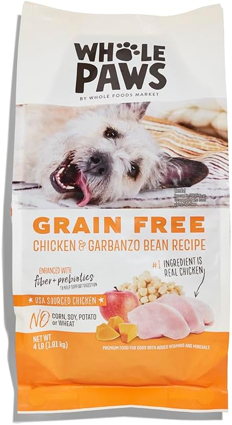 Whole Paws Dog Grain Free Chicken & Garbanzo Beans Recipe, 64 OZ