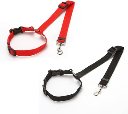 3 Pieces Dog Car Seatbelt Headrest Restraint 2 in 1 Adjustable