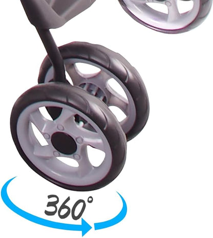 Full-Window pet Stroller 4 Wheels for Cats & Dogs