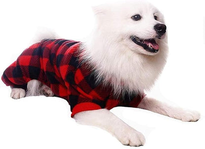 SCENEREAL Dog Pajamas for Small to Large Dogs Soft Pet Sweater Clothes Warm Puppy Onesie Outfits for Doggie Winter Christmas