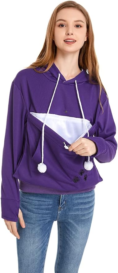 LINYUCHEN Cat Dog Pouch Hoodie Large Pet Pouch