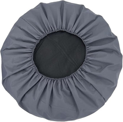 Elastic Round Dog Bed Cover Waterproof 30" Grey