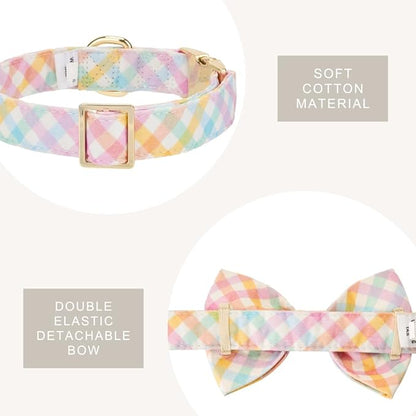 Adjustable Pet Bow Tie and Dog Collar for Small Medium Large Dogs