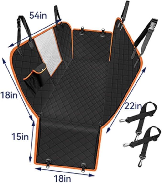Dog Car Seat Cover Waterproof 600 D Oxford 58 x 54 x 15