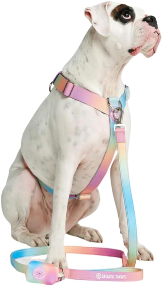 Spark Paws Premium Dog Leash & Poop Bag Set - Heavy-Duty Alloy Hook for Strong Pulling Breeds - Comfortable, Durable & Secure - Pastel Icing