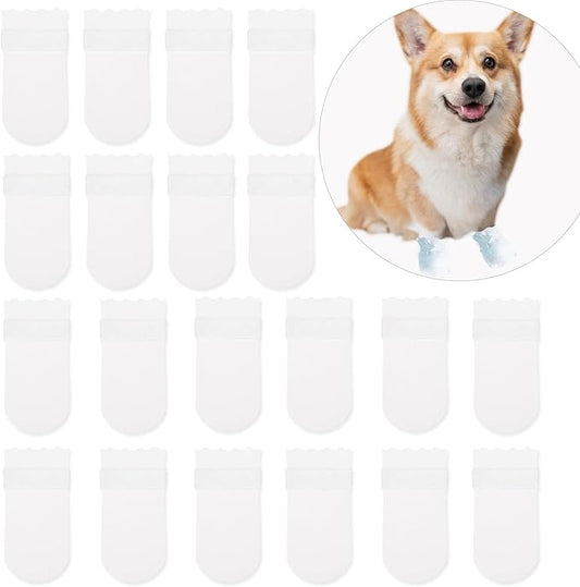 20pcs Disposable Dog Shoes for Medium Dogs, Dog Booties and Paw Protectors, Dog Disposable Foot Covers for Outdoor (M)