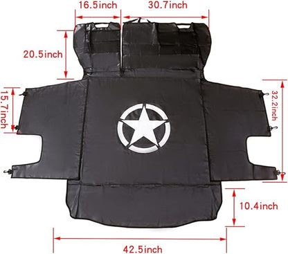 BESTAOO Dog Cargo Liner for Jeep 2007-2024 Jeep 4-Door, Heavy