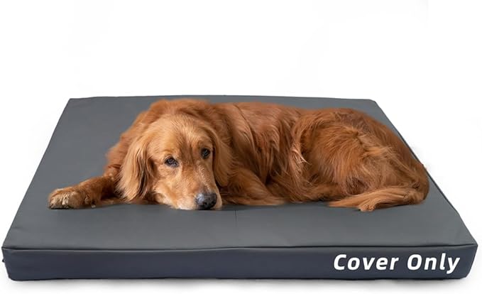 Pet Bed Cover M 30x20x3'' Dog Bed Covers Waterproof Dog Bed Covers Large Dog Bed Washable Removable Cover Dog Bed Covers Replacement Washable Dog Bed Covers with Zipper,Grey