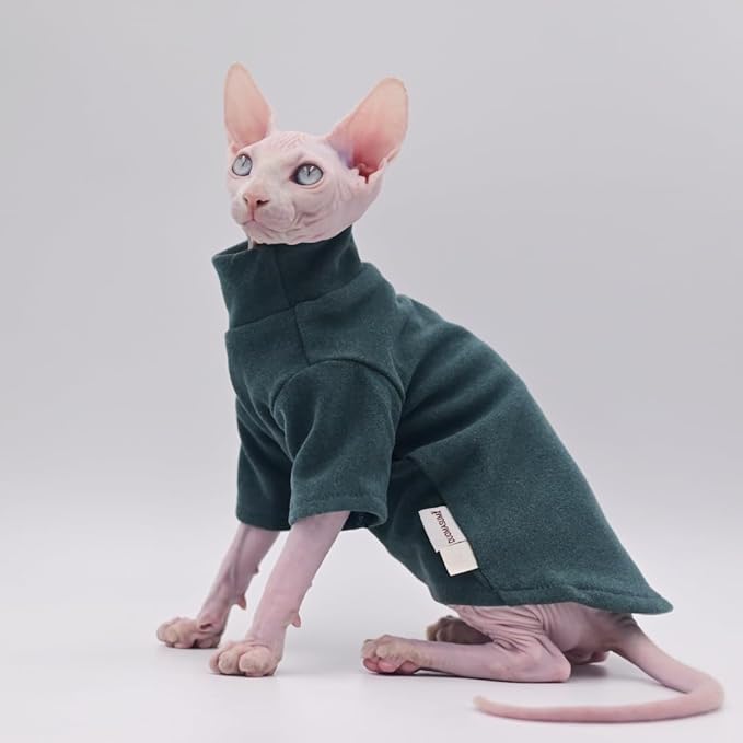 DUOMASUMI Sphynx Cat Clothes Self-Heating Warm Thermal Underwear Hairless Cat Clothes for Sphynx