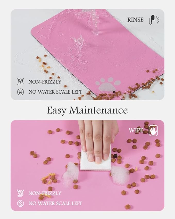 Pet Feeding Mat-Absorbent Dog Mat for Food and