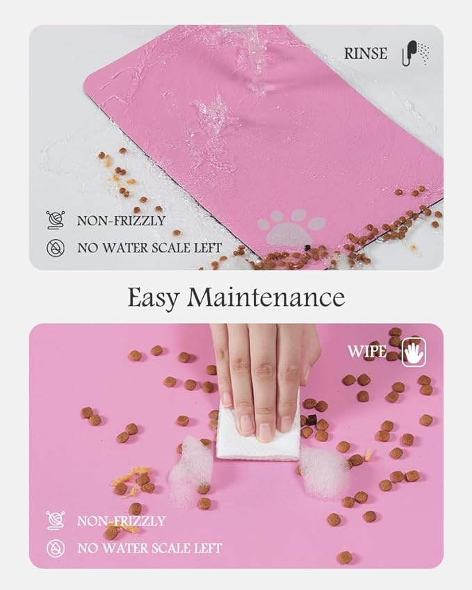 Pet Feeding Mat-Absorbent Dog Mat for Food and