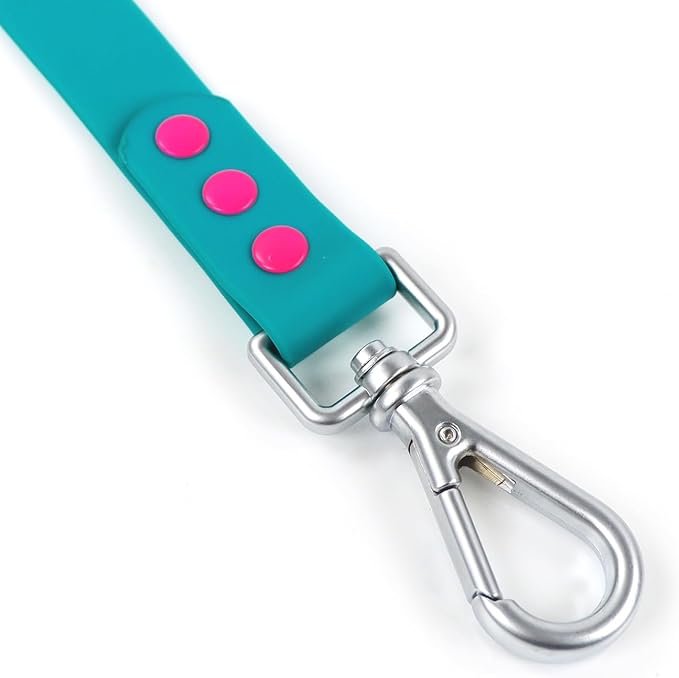Waterproof Dog Leash Carabiner Leash for Dogs Soft 6ft*25mm*2.5mm Viridian