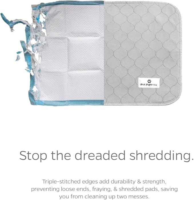 Pet Parents® Pawtect® Pads Grey Washable Pee Pads for Dogs 2pack Reusable 41"x41"