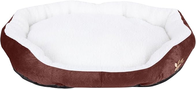 ShellKingdom Medium Dog Bed 35lbs, 23.62 19.68INCH (Coffee)