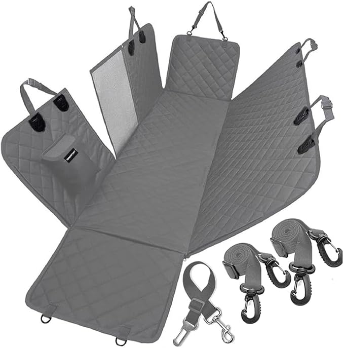 Dog Car Seat Cover for Back Seat Pocket,100% Waterproof,