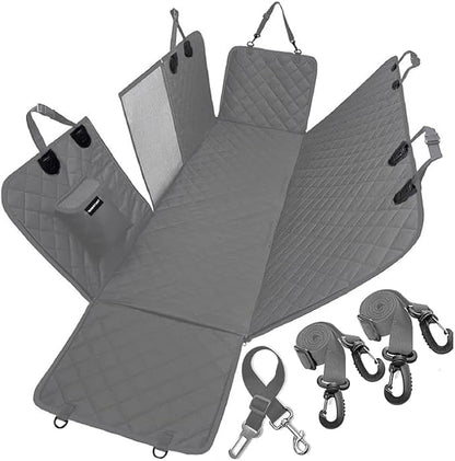 Dog Car Seat Cover for Back Seat Pocket,100% Waterproof,