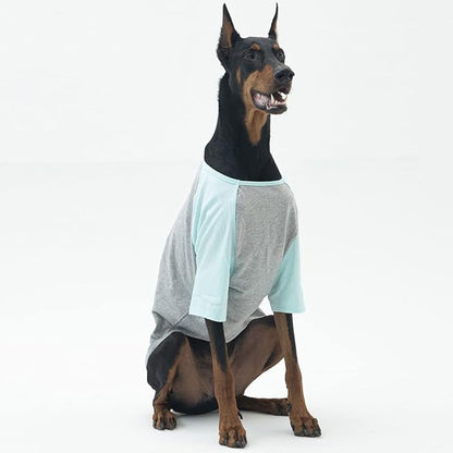 Dog Shirt for Small and Large Dogs Raglan Cotton T-Shirts Soft Breathable Dog Shirts pet Clothes Gray Series (3X-Large