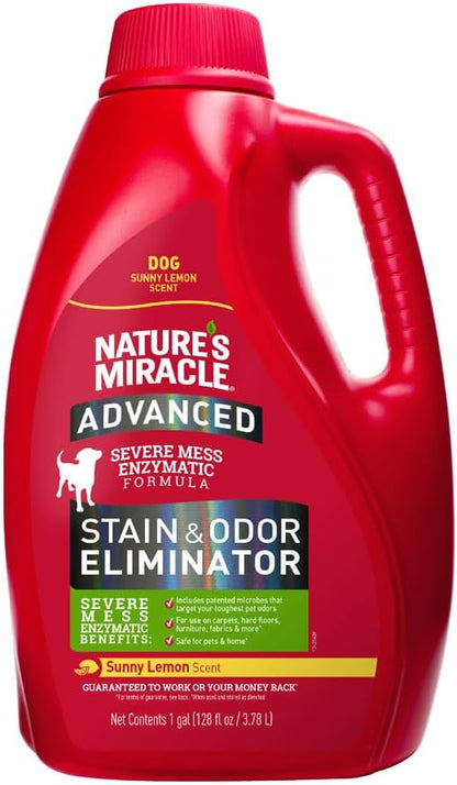 Nature's Miracle P-98145 Advanced Dog Stain and Odor Remover,Red,128 oz