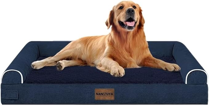 Large Dog Bed Orthopedic Washable: Beds Bolster XL Bed Big XLarge Dogs Memory Foam Couch Sofa Waterproof with Removable Cover