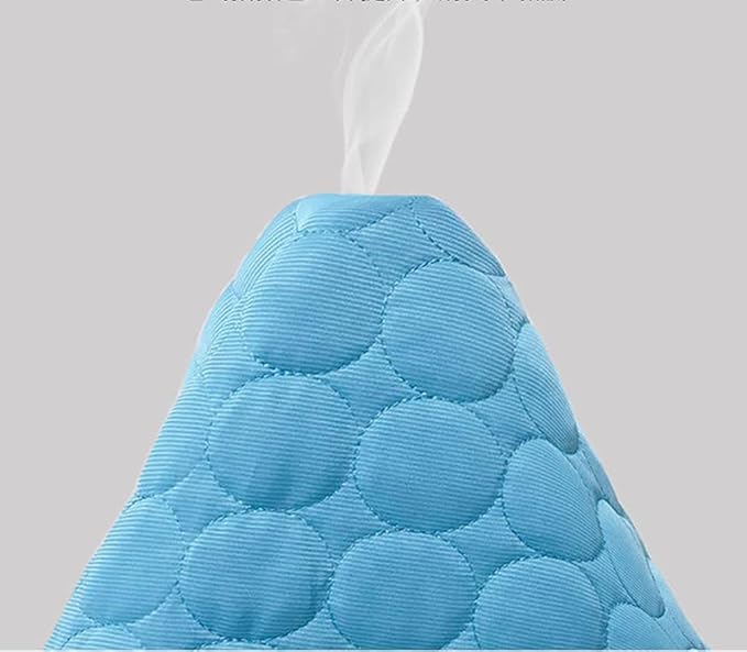 JIA.L Dog Cooling Mat Breathable Washable Summer Pet Cooling Pad Extra Large Dog Cat Self Cooling Pad for Kennerl (Blue),40inch x 28inch