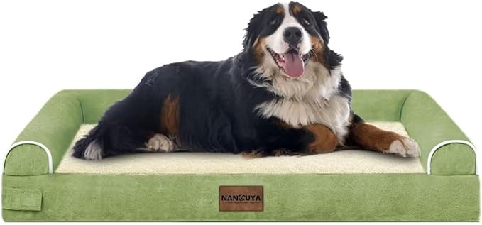 Large Dog Bed Orthopedic Washable: Jumbo Dog Bed Bolster Extra Large Dogs Egg Crate Foam Sofa Couch Waterproof Removable Cover