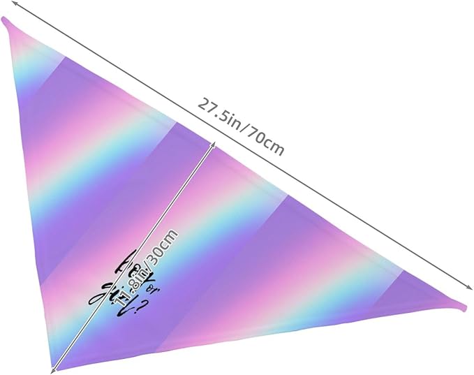 He Or She What Will It Be? Gender Reveal/Baby Announcement Dog Bandana,Pet Neckerchief for Pets Daily Wear Photo Prop Party Supplies (Colorful)