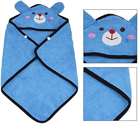 Goclothod Pet Hooded Bath Towel Puppy Drying Bath Towel Absorbent Bathrobe Warm Blanket