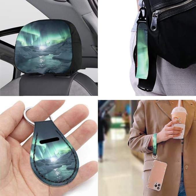 Turquoise Aurora Car Seat Covers Galaxy Painting Set