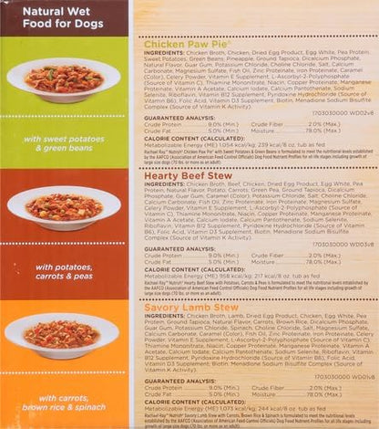 Rachael Ray Nutrish Premium Natural Wet Dog Food with Added Vitamins & Minerals, Savory Favorites Variety Pack, 8 Ounce Tub (Pack of 6)