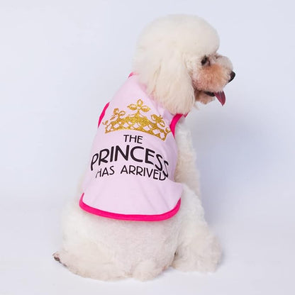 Dog Shirt 3 Pcs Summer Cotton Vests for Small Dog Cats Boy Girl (Princess, Large)