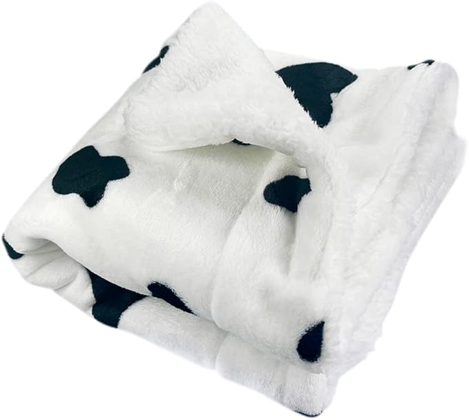 Klippo Double Layered Ultra Plush Dog/Puppy Blanket/Mat/Padding/Cover/Throw/Spread (Moo Cow, Small)