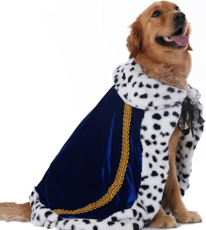 Lovelyshop pet serial Lux Fur Blue Cat Dog Cloak for Halloween costumes