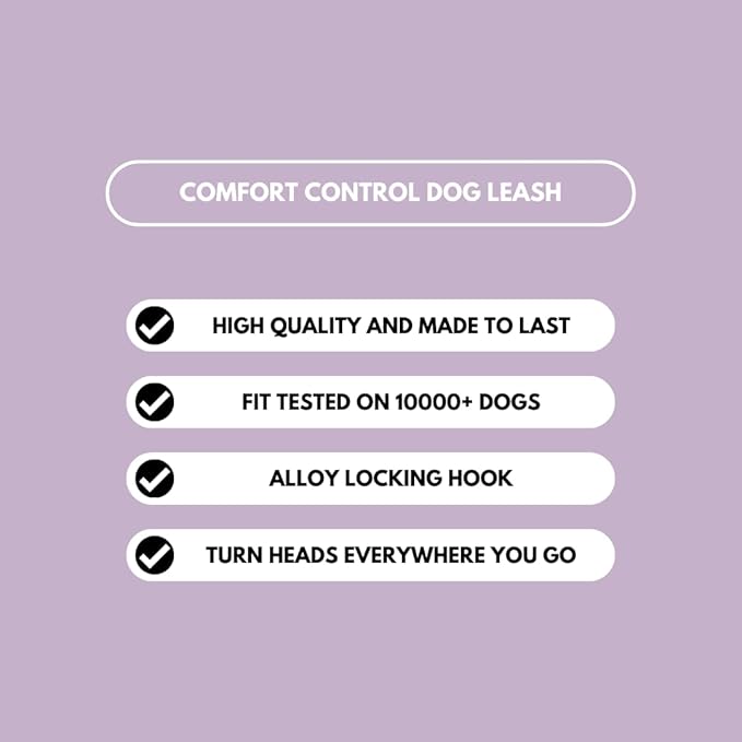 Spark Paws Premium Dog Leash & Poop Bag Set - Heavy-Duty Alloy Hook for Strong Pulling Breeds - Comfortable, Durable & Secure - Purple