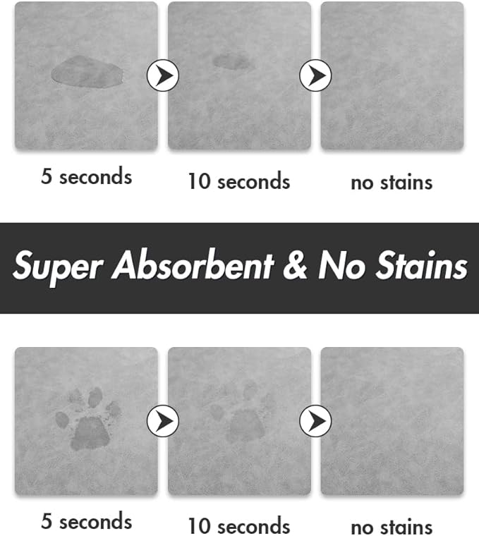 MontVoo-Absorbent Pet Feeding Mat-No Stains Dog Mat for Food and Water Bowl-Quick Dry Dog Cat & Dog Food Mat Water Dispenser Mat-Pet Supplies Mat-Dog Water Bowl Mat (17"x28"