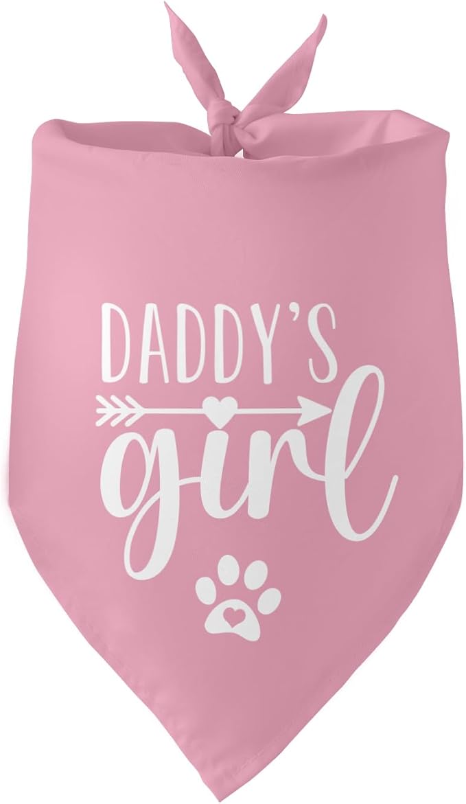 Daddy's Girl Dog Bandana Funny Cute Pink Dog