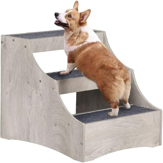 unipaws Dog Stairs for High Bed 20" H 3-Step Dog