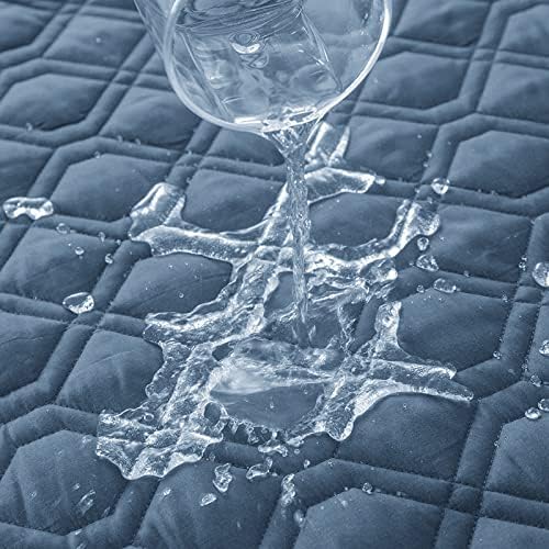 RBSC Home Waterproof Blanket Dog Bed Cover Non Slip Large Sofa Cover Incontinence Mattress Protectors for Pets Dog Cat (68x82, BlueGrey)