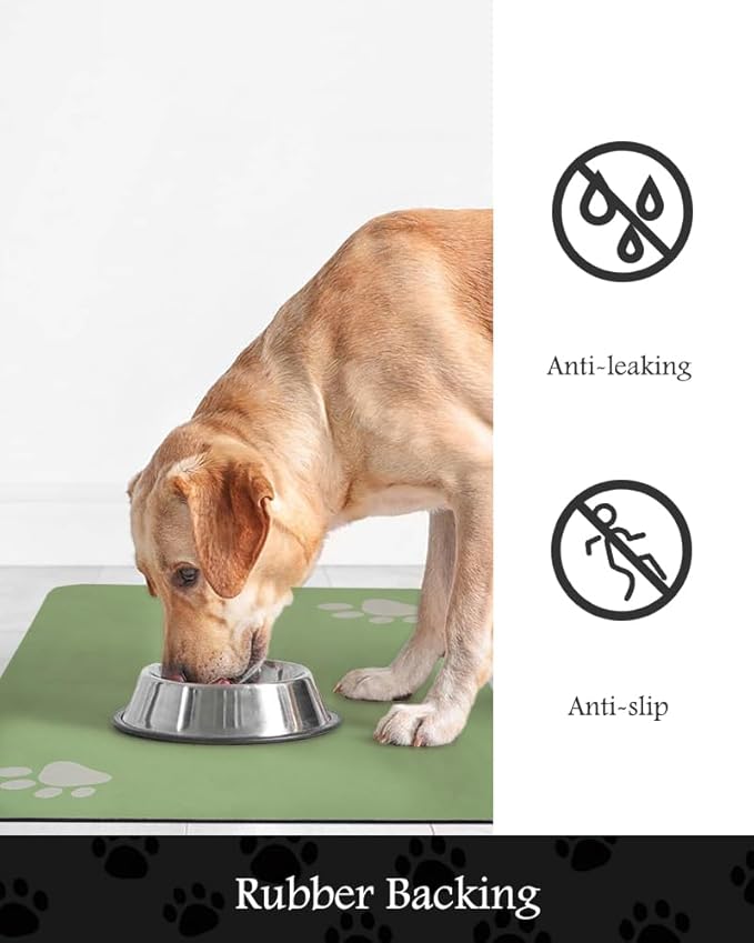 Pet Feeding Mat-Absorbent Dog Mat for Food and