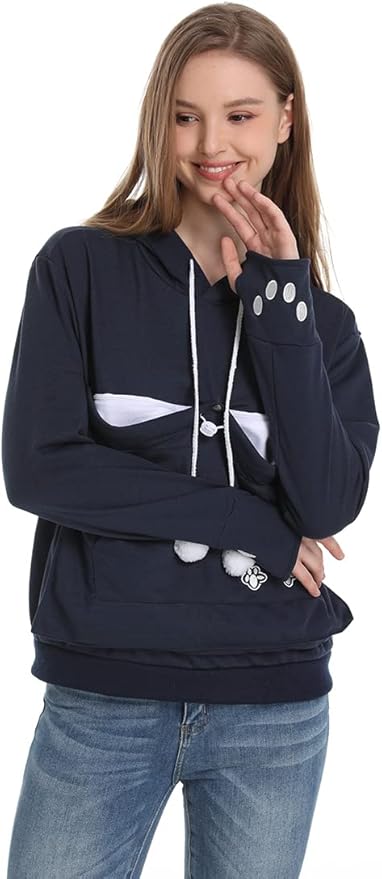 LINYUCHEN Cat Dog Pouch Hoodie Large Pet Pouch