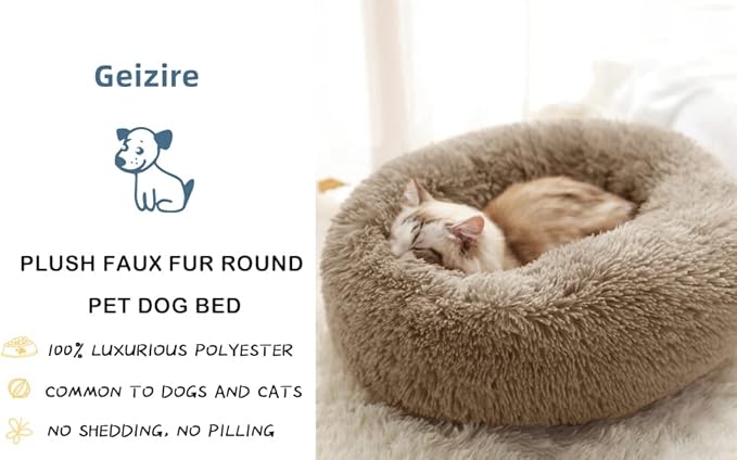 Geizire Cat Beds for Indoor Cats/Dog Beds for Small Dogs