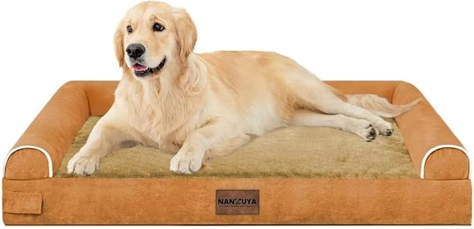 Large Dog Bed Orthopedic Washable: Beds Bolster XL Bed Medium Large Dogs Egg Crate Foam Couch Sofa Waterproof with Removable Cover